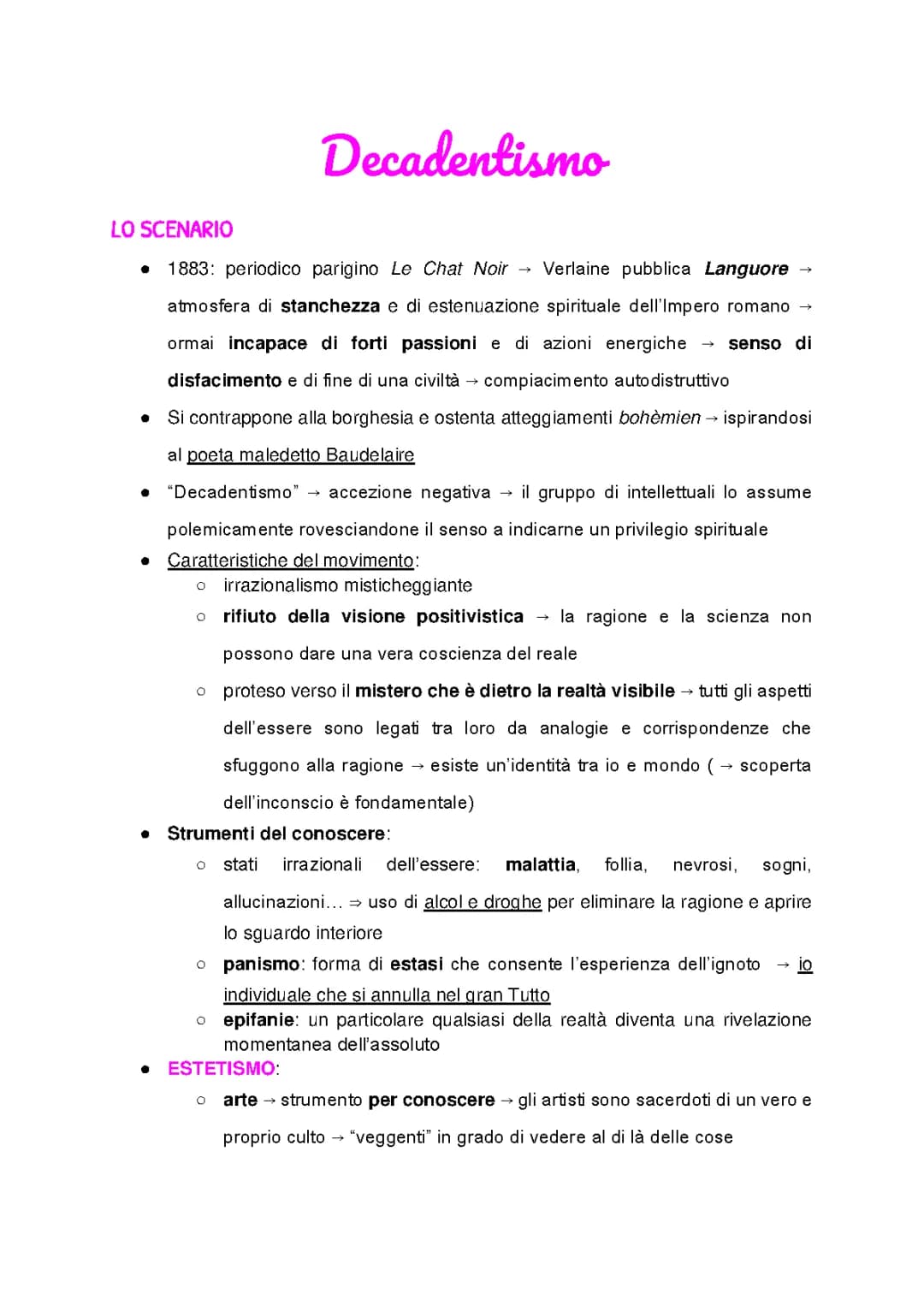 Decadentismo: Caratteristiche e Significato Facilmente Spiegati