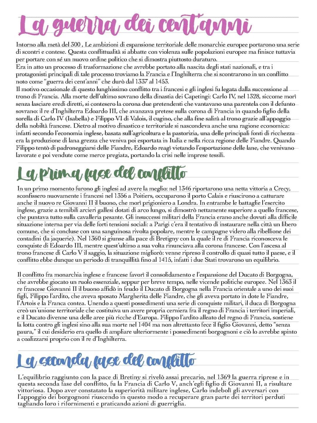 La guerra dei cent’anni 