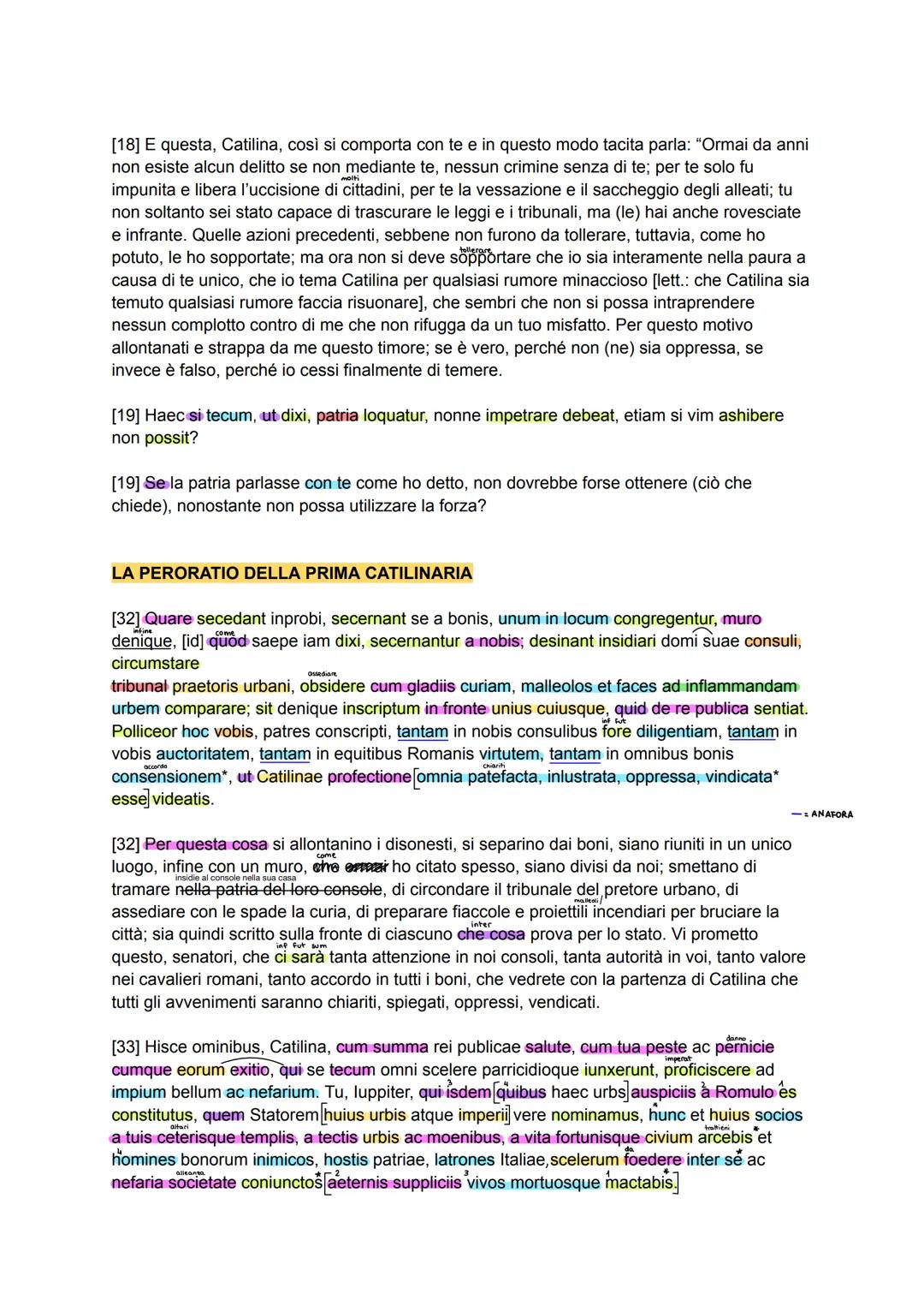 parallelismo
Tiberio-Catilina
LA SFRONTATA IMPUDENZA DI CATILINA
[1] Quo usque tandem abutere*, Catilina, patientia nostra? quam diu etiam f