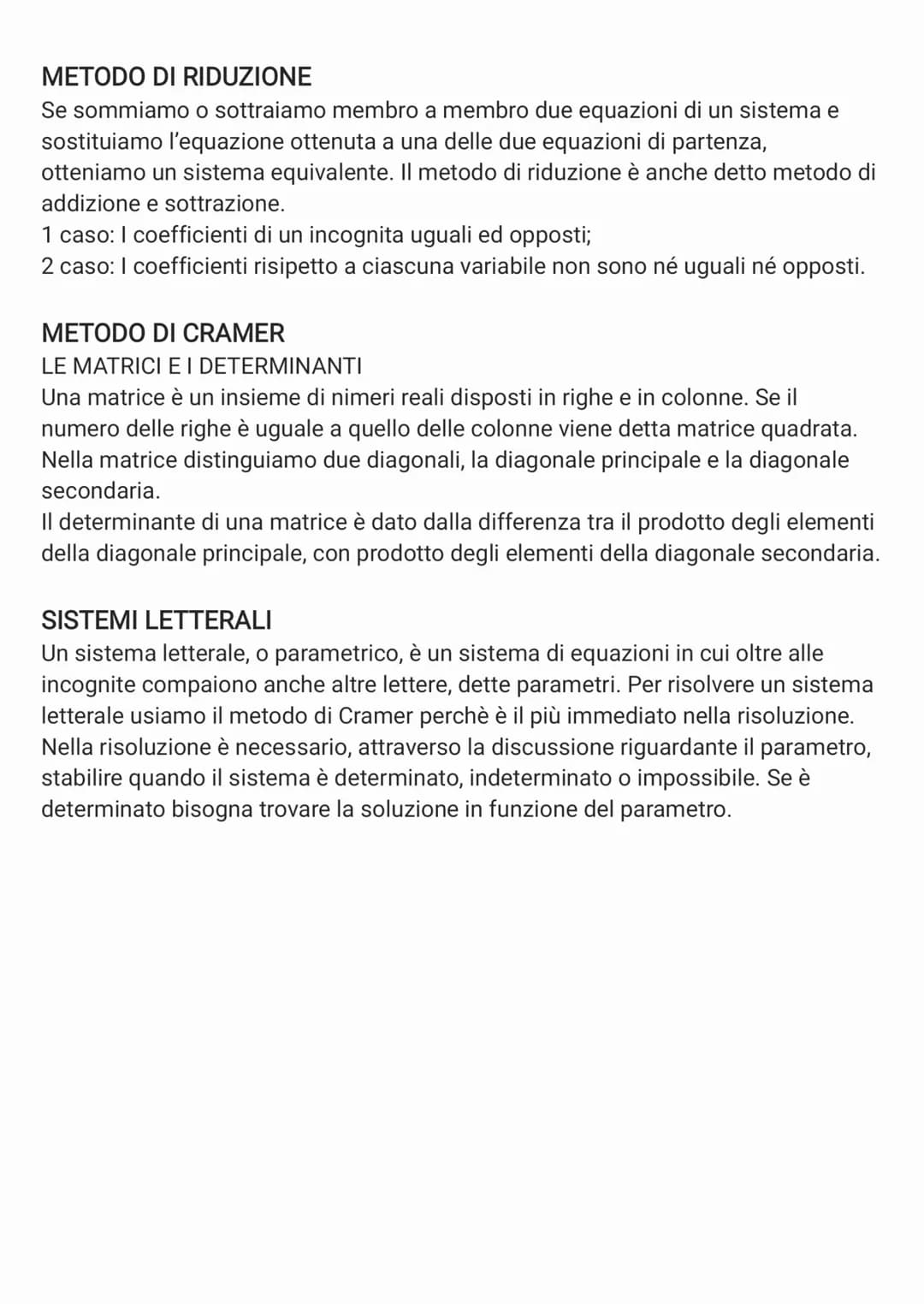 I SISTEMI LINEARI
Un sistema di due equazioni in due incognite si presenta in forma:
Un sistema lineare ammette (se esiste) come soluzione l