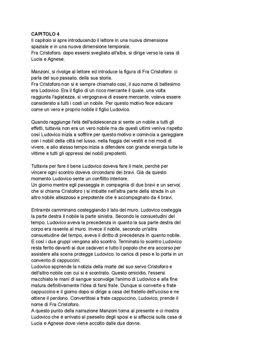 riassunto 4 capitolo promessi sposi
