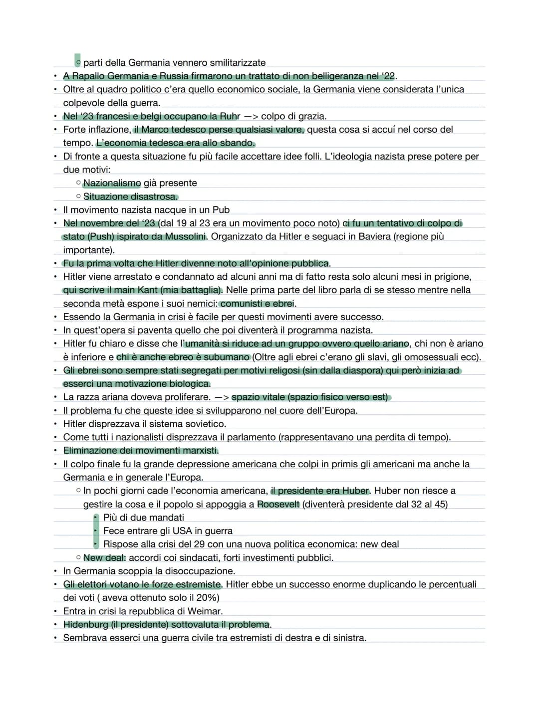 I totalitarismi
• Anni 20 e 30
Tre totalitarismi: Unione sovietica (anche oltre la seconda guerra mondiale), nazismo e fascismo
(finito con 