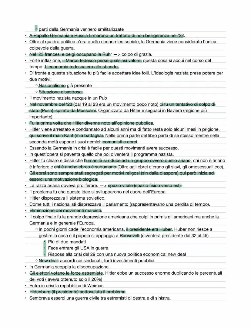 I totalitarismi
• Anni 20 e 30
Tre totalitarismi: Unione sovietica (anche oltre la seconda guerra mondiale), nazismo e fascismo
(finito con 