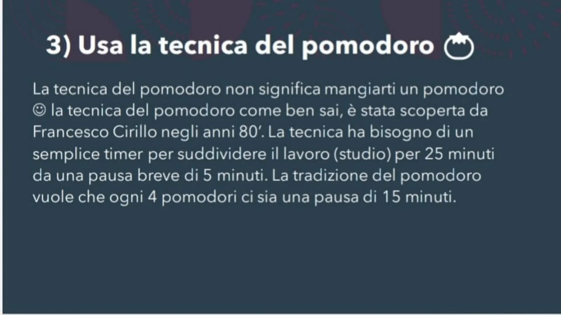 Come STUDIARE AL
MEGLIO
~by Anto 1) A scuola prendi appunti... ma a metà
<<Prendere appunti a metà» non significa scrivere meta di quello
ch