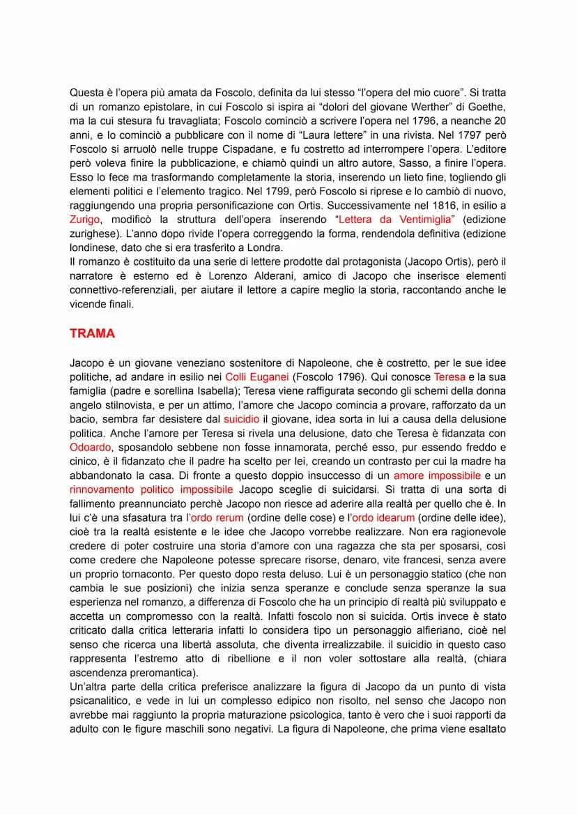 VITA
UGO FOSCOLO
Foscolo, che si chiamava in realtà Niccolò ma che scelse il nome Ugo (secondo nome) a 20
anni, nacque nel 1778 a Zante, iso