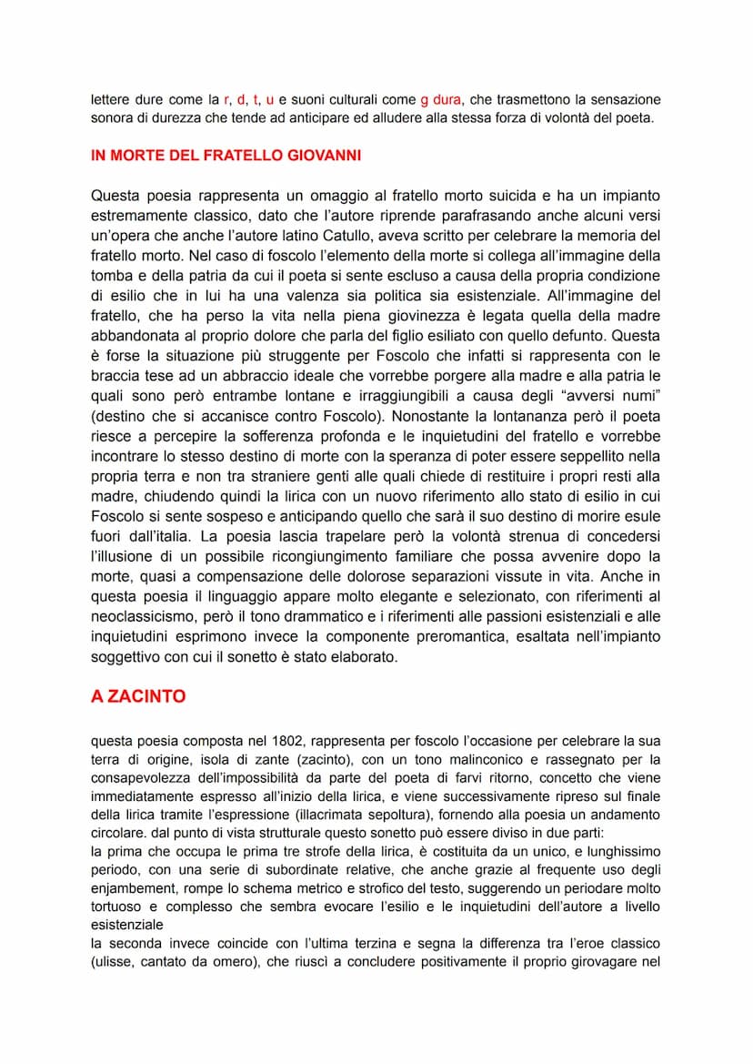 VITA
UGO FOSCOLO
Foscolo, che si chiamava in realtà Niccolò ma che scelse il nome Ugo (secondo nome) a 20
anni, nacque nel 1778 a Zante, iso