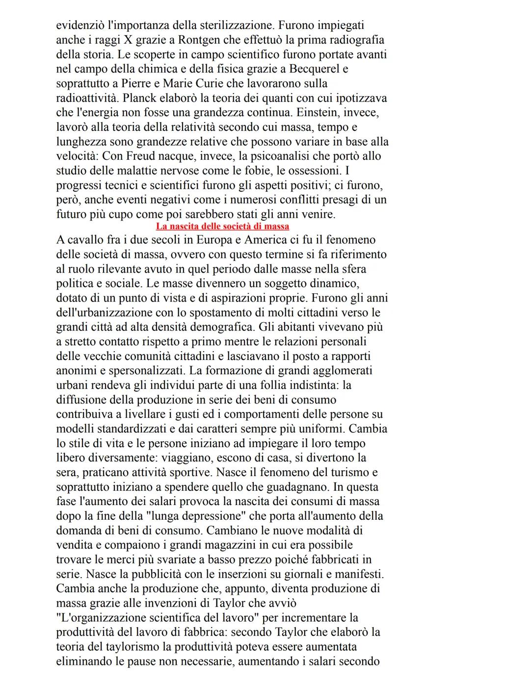 CAPITOLO 1:
La Belle époque - Tra luci e ombre
Tra la fine dell'800 e i primi anni del '900, in Europa si poté
assistere ad un generale migl