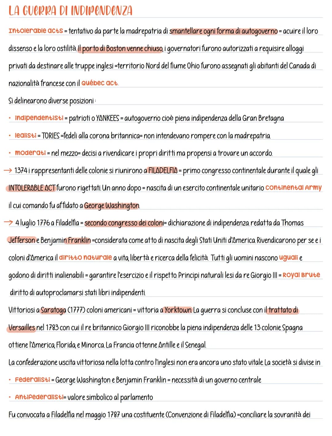 COLONIZZAZIONE EUROPEA DEL NORD AMERICA
→ 1765 e 1787 -Nord America attraversato da una crisi politico-costituzionale che coinvolge i rappor