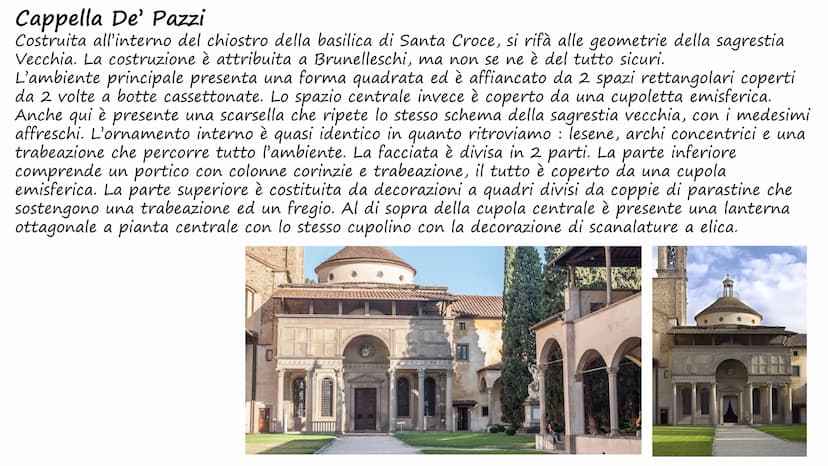 Filippo Brunelleschi
PERT La vita
Filippo Brunelleschi nasce nel 1377 da Ser Brunellesco Lippi e da Giuliana Spini. Ebbe una
formazione che 