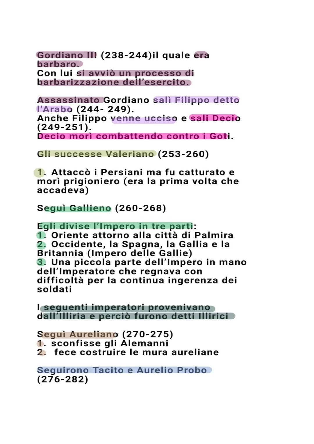 La crisi del III sec.
La dinastia dei severi
Dopo la morte di Commodo sale al potere Settimio
Severo (193-211 d. C)
1. Fonda una nuova dinas