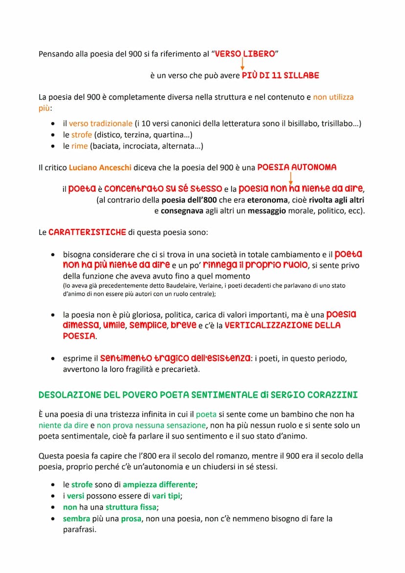 LA POESIA DEL 900
Proprio come è accaduto al romanzo, anche la poesia subisce dei cambiamenti.
Giovanni Raboni, poeta del 900, disse che il 