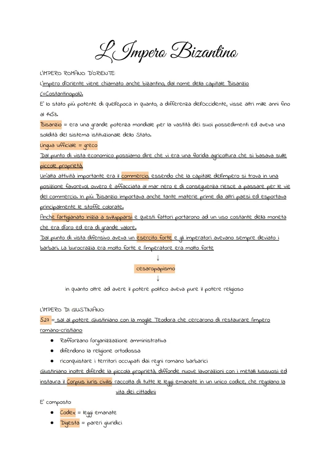 L'Impero Bizantino
L'IMPERO ROMANO D'ORIENTE:
L'impero d'oriente viene chiamato anche bizantino, dal nome della capitale Bisanzio
(=Costanti