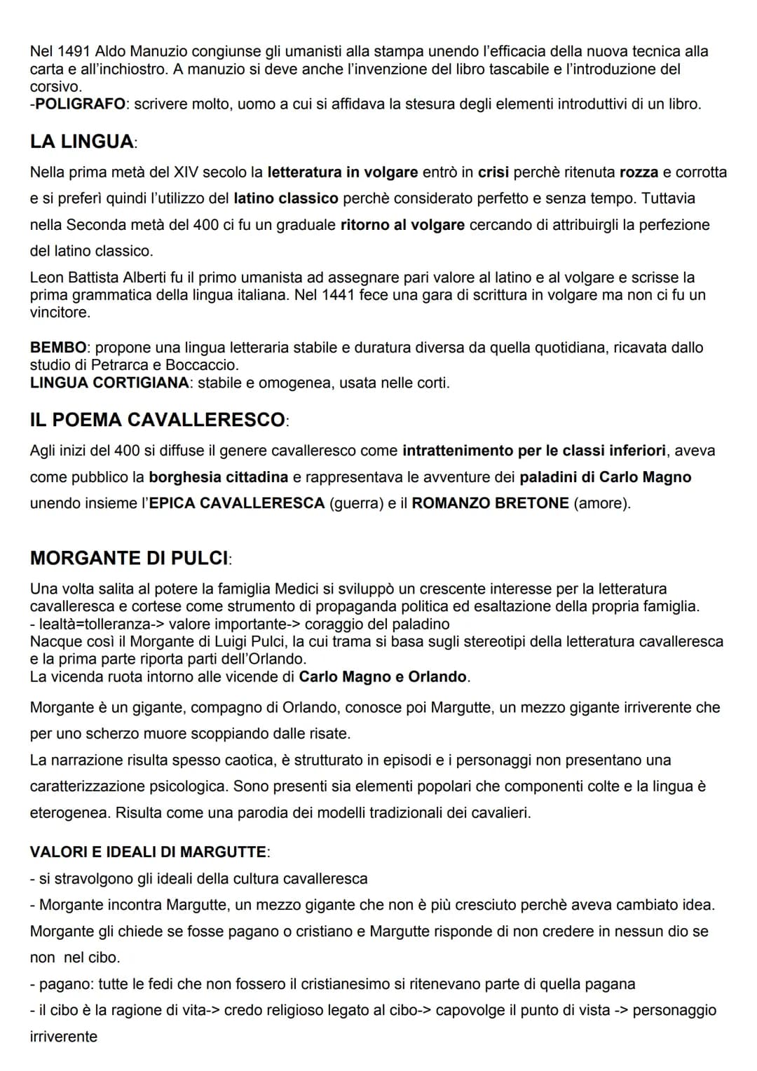 L'UMANESIMO
Il termine umanesimo deriva dal sostantivo UMANISTA, che indica lo studente di materie letterarie
che hanno come scopo l'educazi