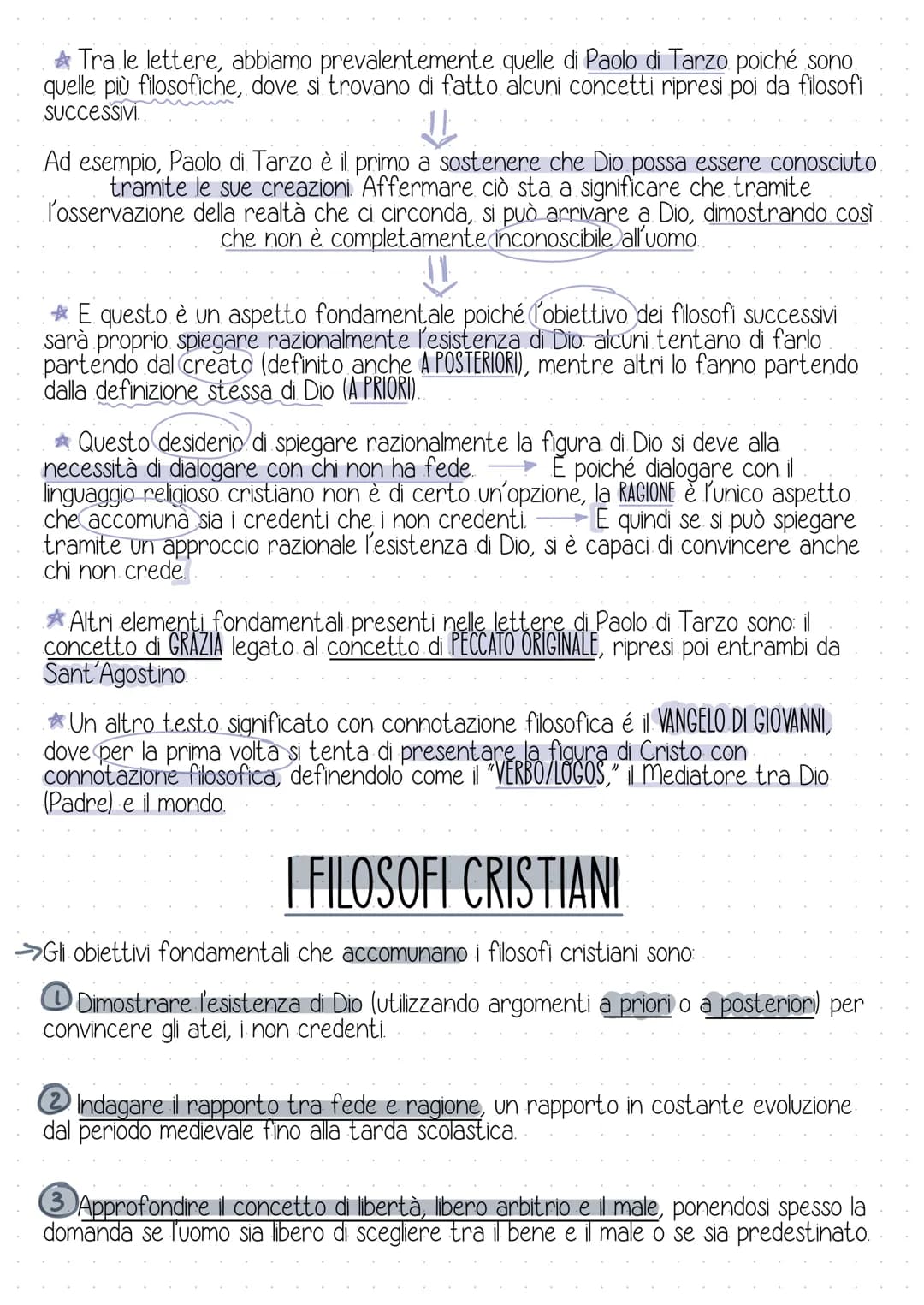 la filosofia cristiana
Durante il periodo medievale, la religione cristiana influenza fortemente il
pensiero dei filosofi di questo periodo 