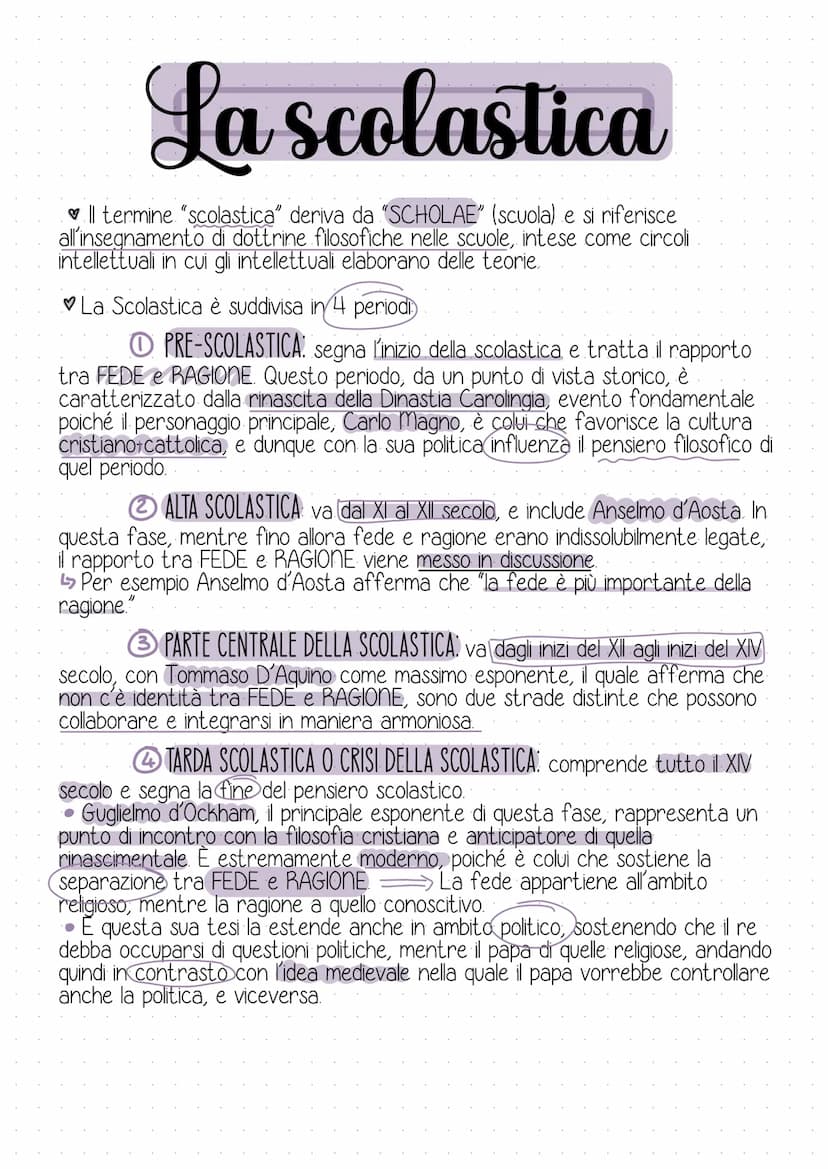 la filosofia cristiana
Durante il periodo medievale, la religione cristiana influenza fortemente il
pensiero dei filosofi di questo periodo 