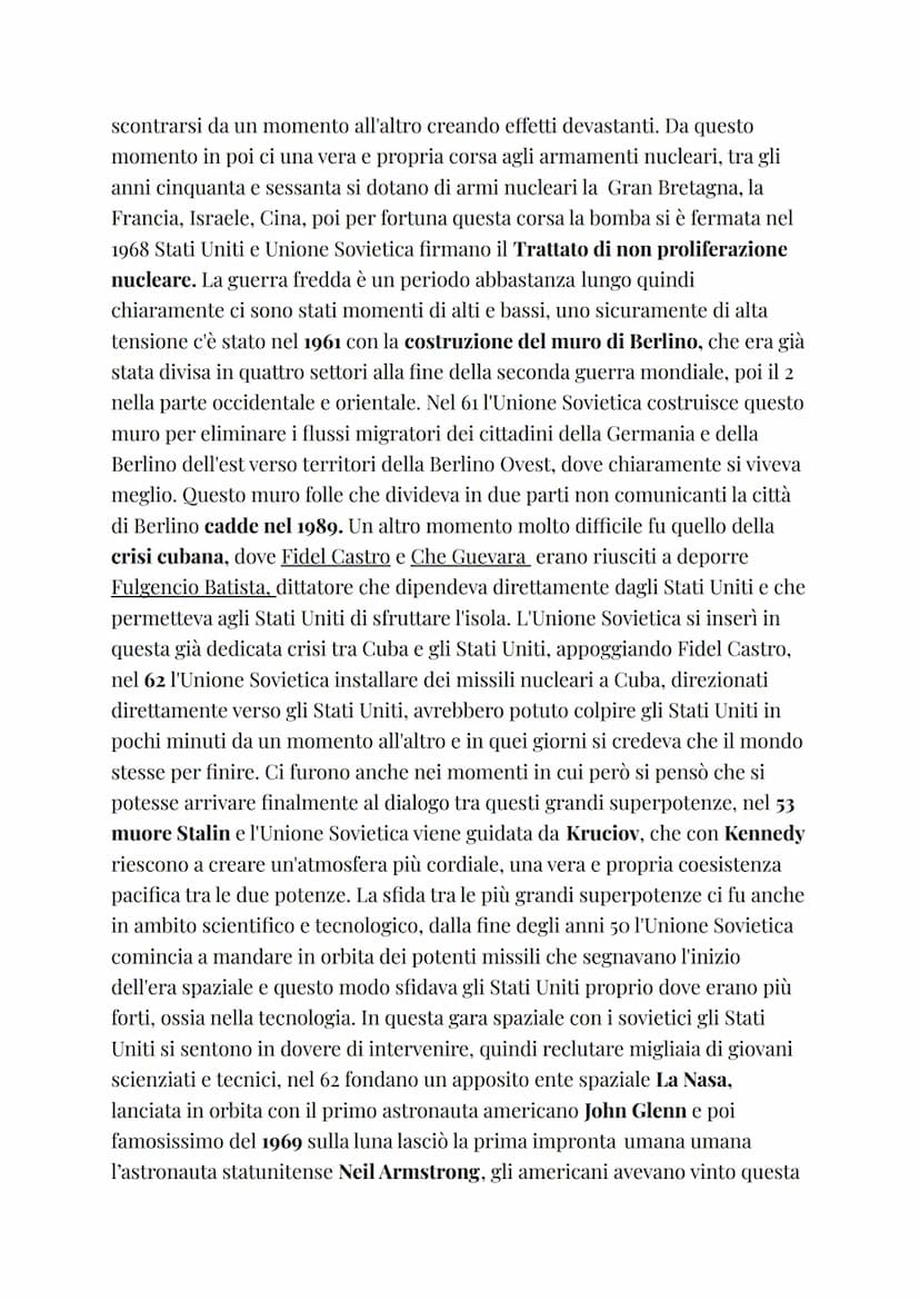LA GUERRA FREDDA
Con il termine guerra fredda si intende un conflitto che in realtà non è stato
combattuto, tra Stati Uniti e Unione Sovieti