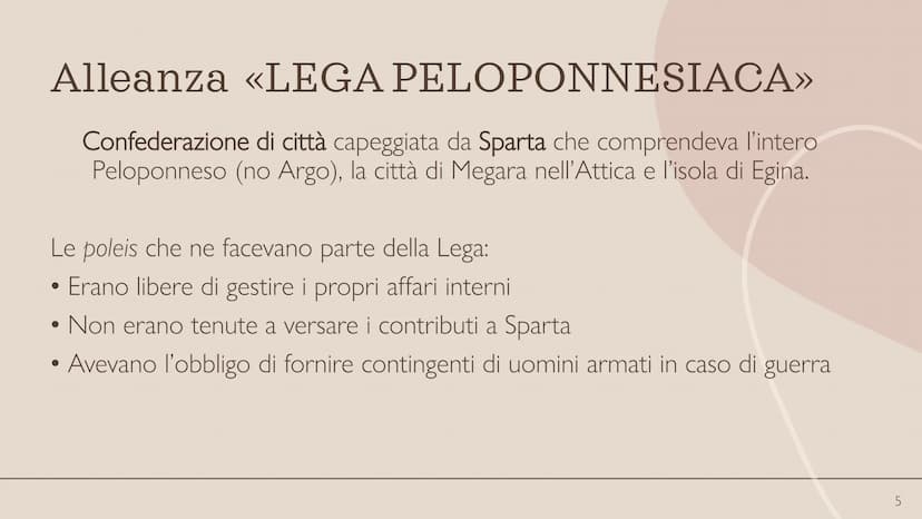 SPARTA SPARTA E IL PELOPONNESO
Mar
Ionio
Petrai o
Elideo
ELIDE
O
Olimpia
ACAIA
Messene
Pilo
Golfo di Corinto
ARCADIA
MESSENIA
Mantinea
ARGOL