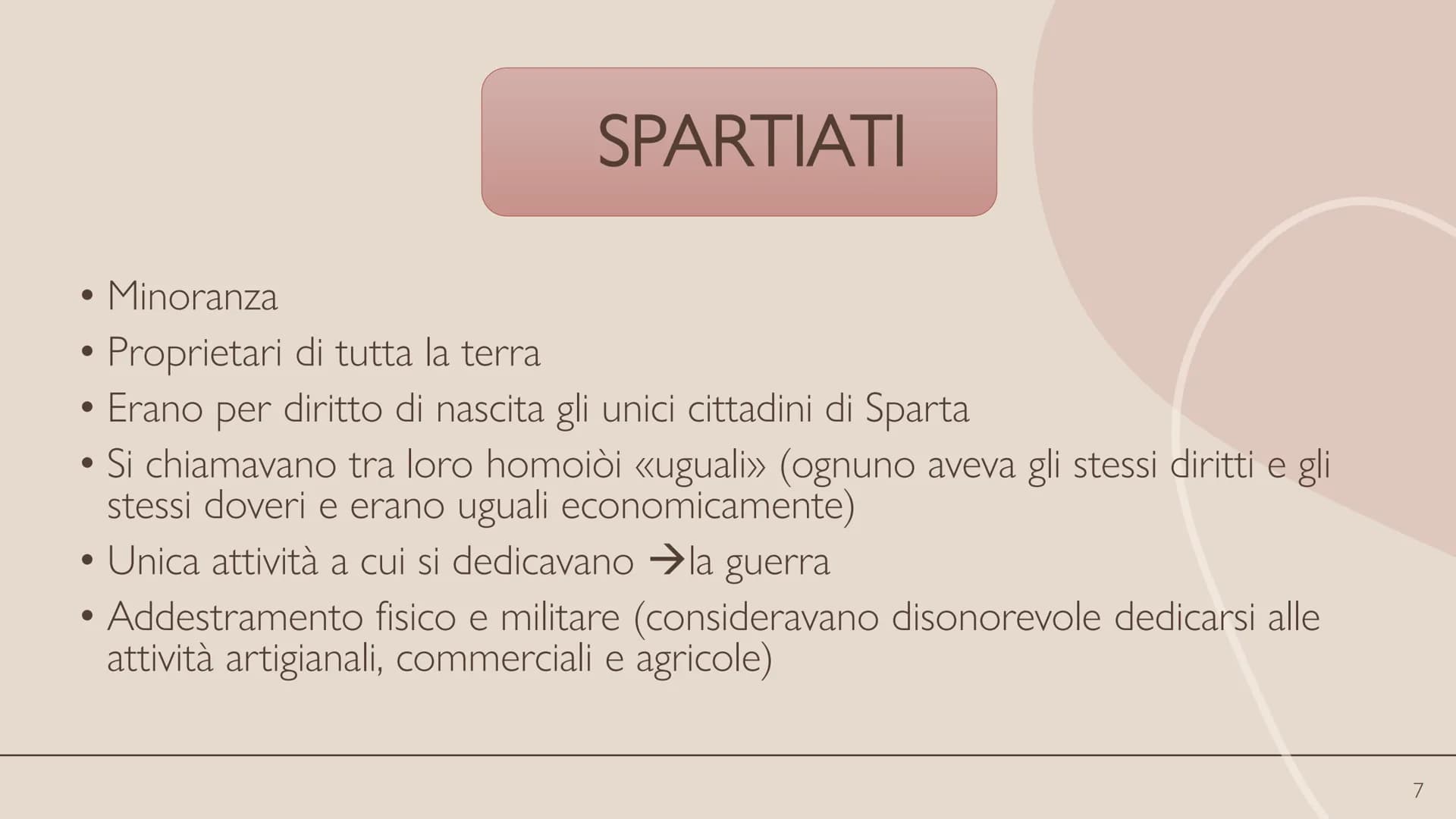 SPARTA SPARTA E IL PELOPONNESO
Mar
Ionio
Petrai o
Elideo
ELIDE
O
Olimpia
ACAIA
Messene
Pilo
Golfo di Corinto
ARCADIA
MESSENIA
Mantinea
ARGOL
