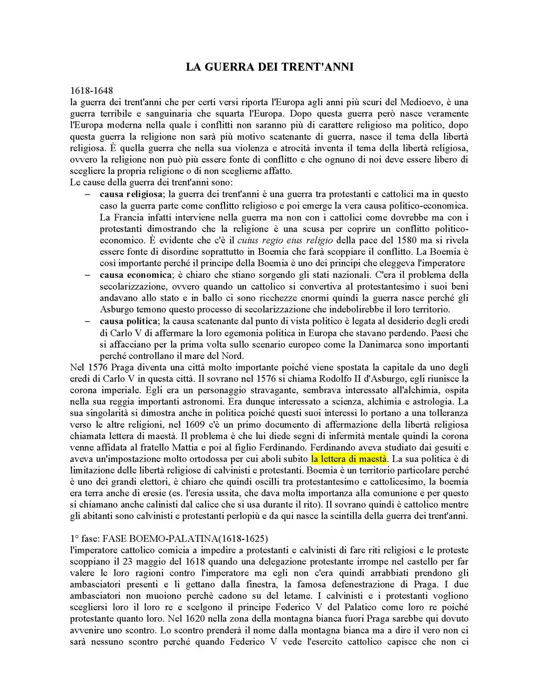 La guerra dei Trent'anni