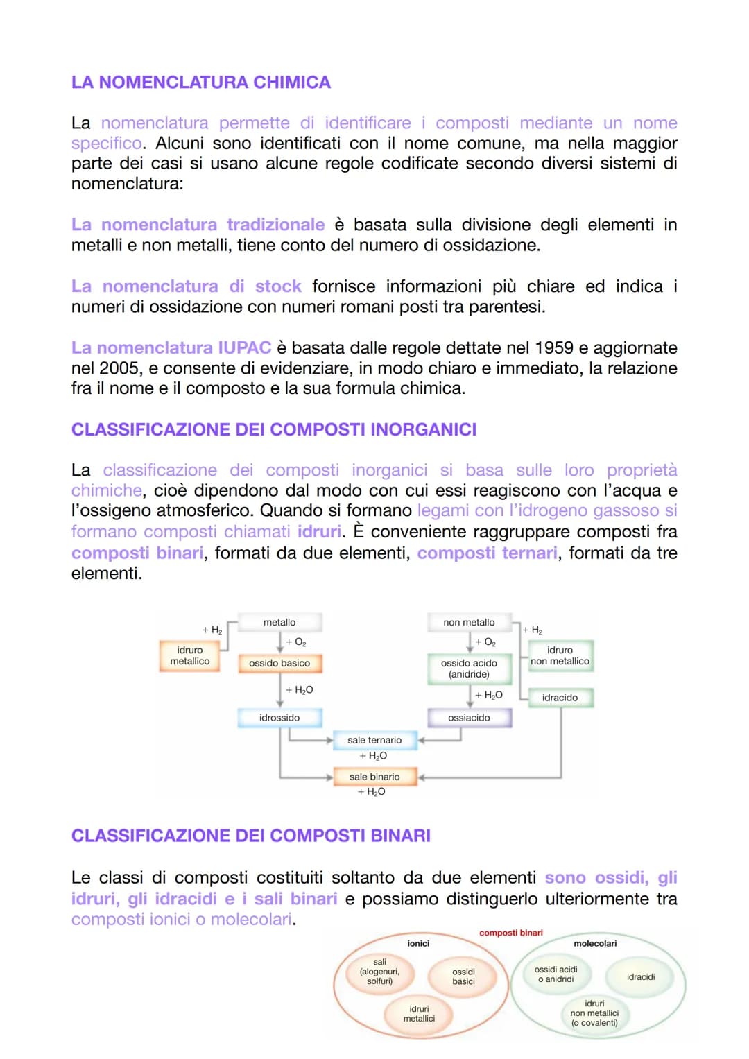 CLASSIFICAZIONE E NOMENCLATURA DEI COMPOSTI
I NOMI DELLE SOSTANZE
Le sostanze naturali e artificiali sono un numero enorme. Sono indispensab