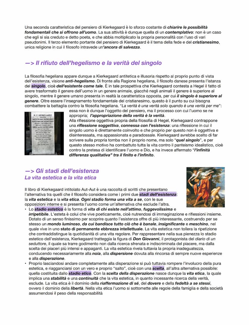 -> Introduzione
-> Vita
KIERKEGAARS
• Introspezione
Disperazione
• Fede
• Profonda analisi interiore
Soren Aabye Kierkegaard nacque in Danim