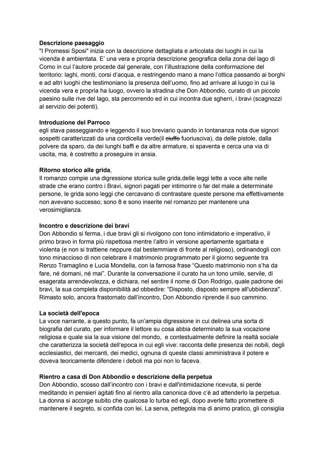 Descrizione paesaggio
"I Promessi Sposi" inizia con la descrizione dettagliata e articolata dei luoghi in cui la
vicenda è ambientata. E' un