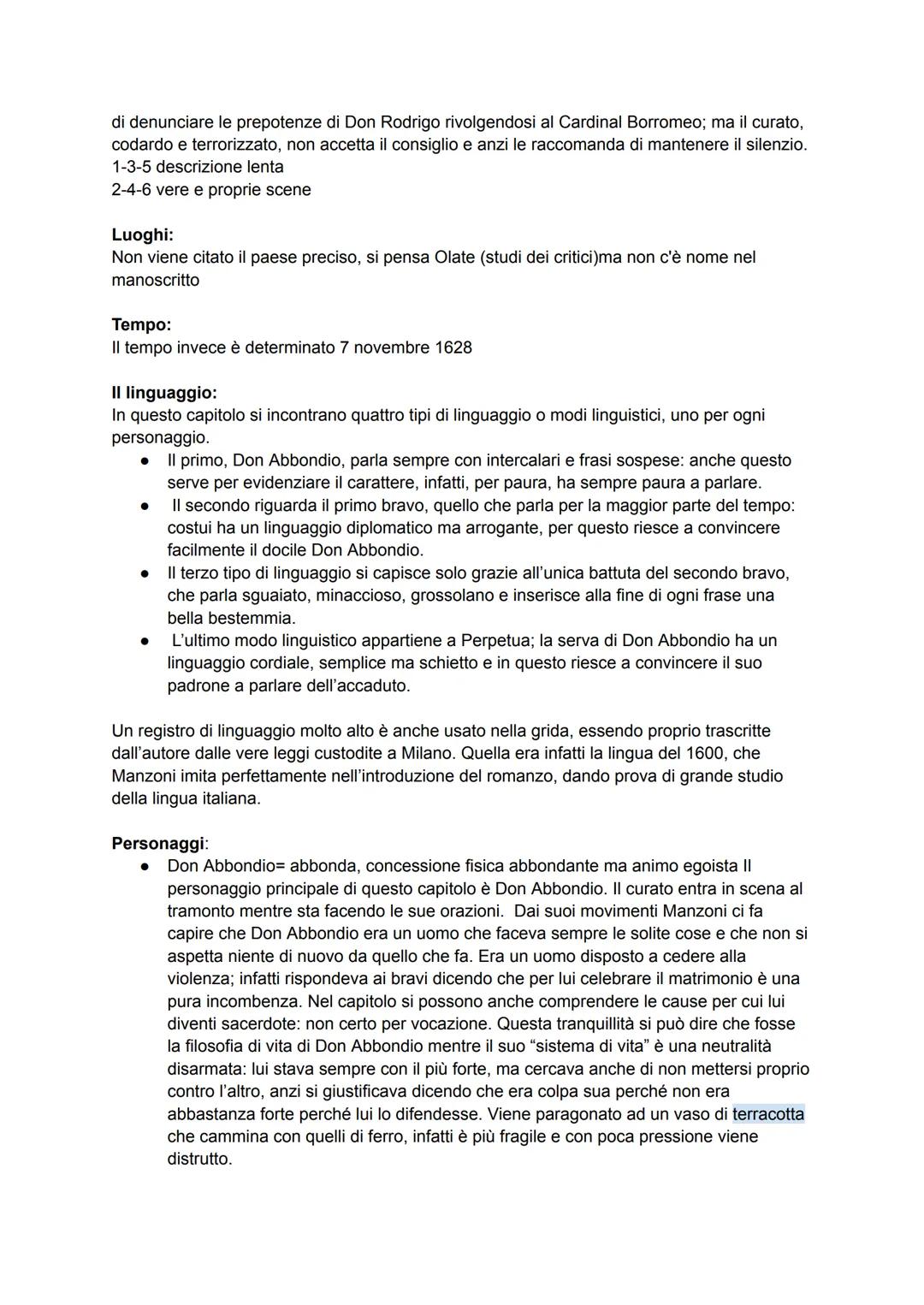 Descrizione paesaggio
"I Promessi Sposi" inizia con la descrizione dettagliata e articolata dei luoghi in cui la
vicenda è ambientata. E' un