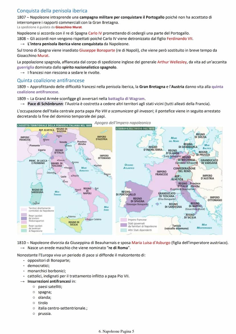 Ascesa di Napoleone
1795 Prussia e Spagna si ritirano dall'alleanza antifrancese, nella quale rimangono a far parte solo Gran Bretagna e
Aus