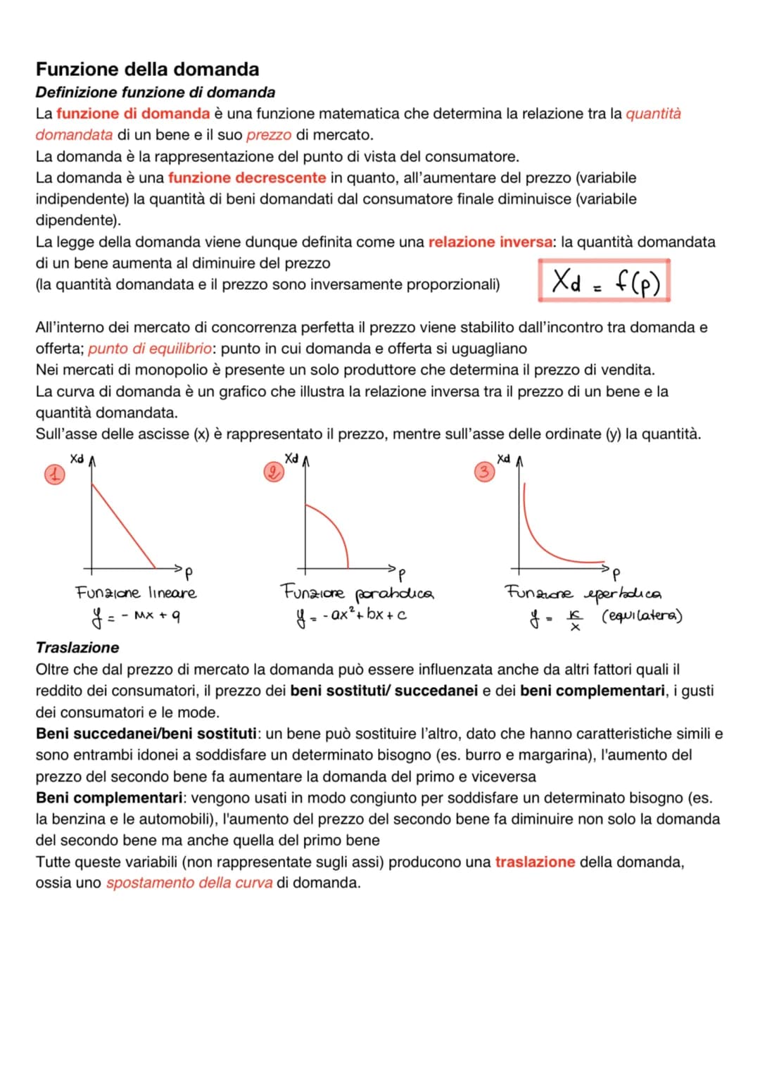 Funzione della domanda
Definizione funzione di domanda
La funzione di domanda è una funzione matematica che determina la relazione tra la qu