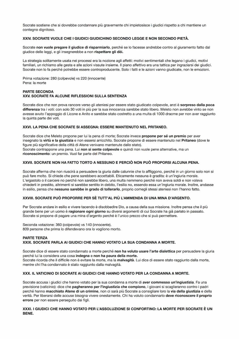 APOLOGIA DI SOCRATE
PLATONE
Apologia: discorso in propria difesa che l'accusato pronuncia personalmente.
È scritta da Platone perché Socrate