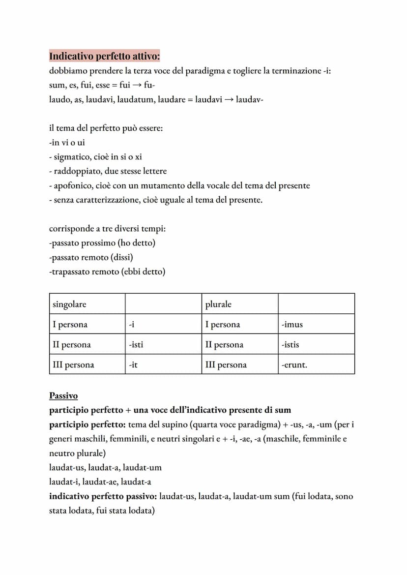 indicativo presente attivo ⇒ tema del presente + desinenze personali
I coniugazione
singolare
I persona
II persona
III persona
II coniugazio