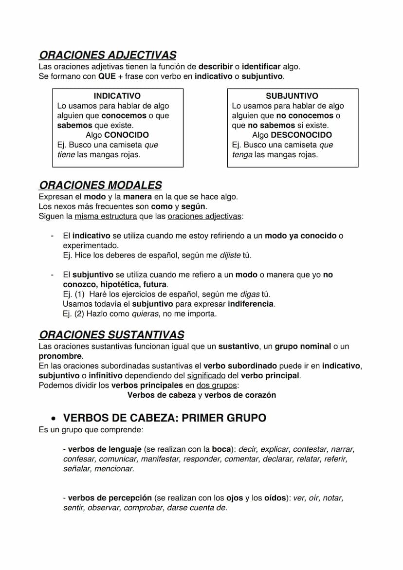ORACIONES SUBORDINADAS
ORACIONES TEMPORALES
Pueden ir en indicativo o subjuntivo.
Se usa el indicativo cuando:
→PRESENTE DE INDICATIVO
se ha