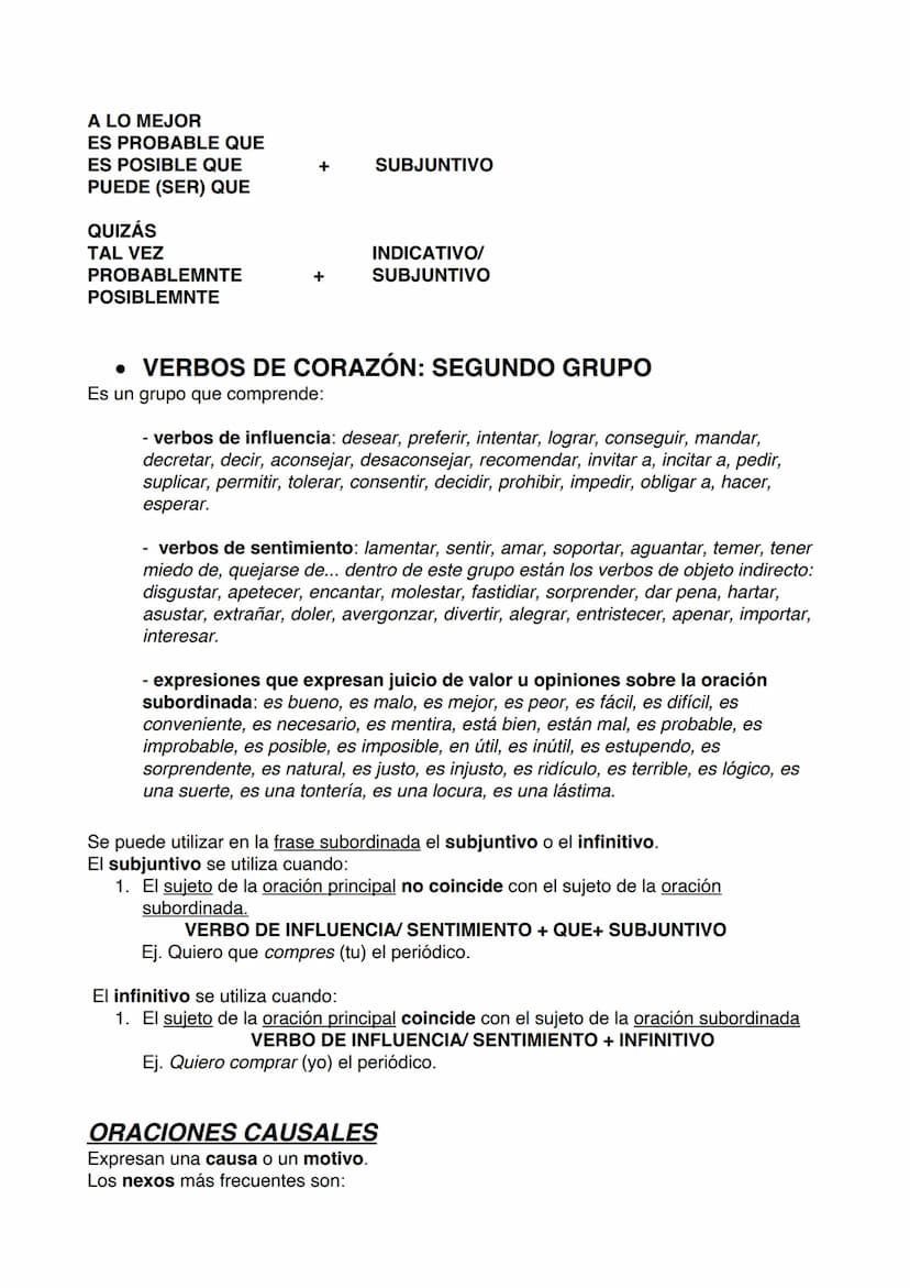 ORACIONES SUBORDINADAS
ORACIONES TEMPORALES
Pueden ir en indicativo o subjuntivo.
Se usa el indicativo cuando:
→PRESENTE DE INDICATIVO
se ha