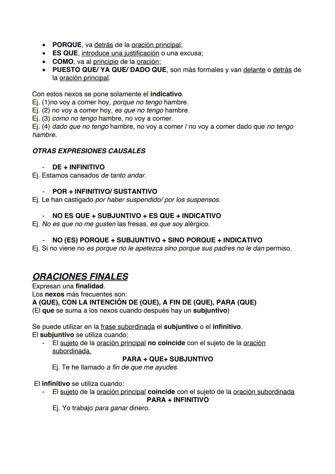 ORACIONES SUBORDINADAS
ORACIONES TEMPORALES
Pueden ir en indicativo o subjuntivo.
Se usa el indicativo cuando:
→PRESENTE DE INDICATIVO
se ha