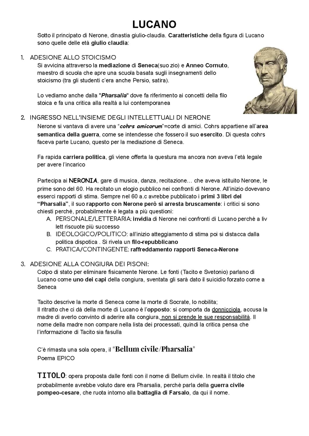 Lucano , satira , Orazio, Persio, Giovenale 