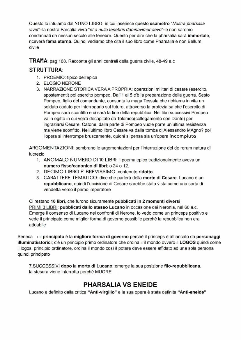 LUCANO
Sotto il principato di Nerone, dinastia giulio-claudia. Caratteristiche della figura di Lucano
sono quelle delle età giulio claudia:
