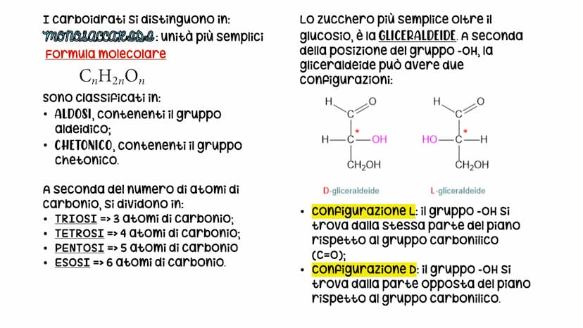 LE BIOMOLECOLE
Carboidrati, Proteine, Lipidi e acidi nucleici LE BIOMOLECOLE
sono molecole che svolgono un ruolo nei sistemi
biologici
CARAT