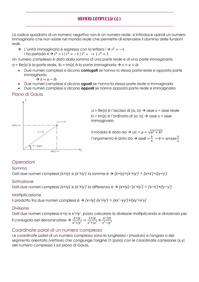 NUMERI COMPLESSI
Sofia Sartori
LICEO SCIENTIFICO SCIENZE APPLICATE 2022/2023 La radice quadrata di un numero negativo non è un numero reale,