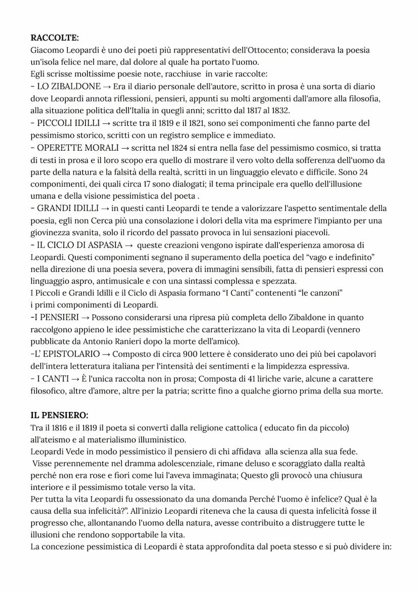 ITALIANO - Esame di Maturità 2023
. GIACOMO LEOPARDI (1798-1837)
VITA:
-Giacomo Leopardi nasce a Recanati il 29 giugno 1798, Nelle Marche da