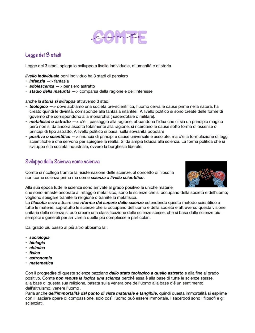 positivismo
Storia del Positivismo
Il positivismo nasce nel 1840, è una corrente di pensiero che abbraccia più
materie, filosofia, letteratu