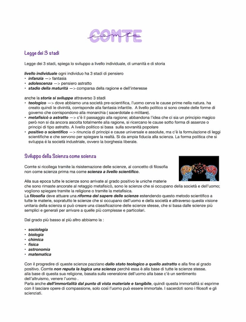 positivismo
Storia del Positivismo
Il positivismo nasce nel 1840, è una corrente di pensiero che abbraccia più
materie, filosofia, letteratu