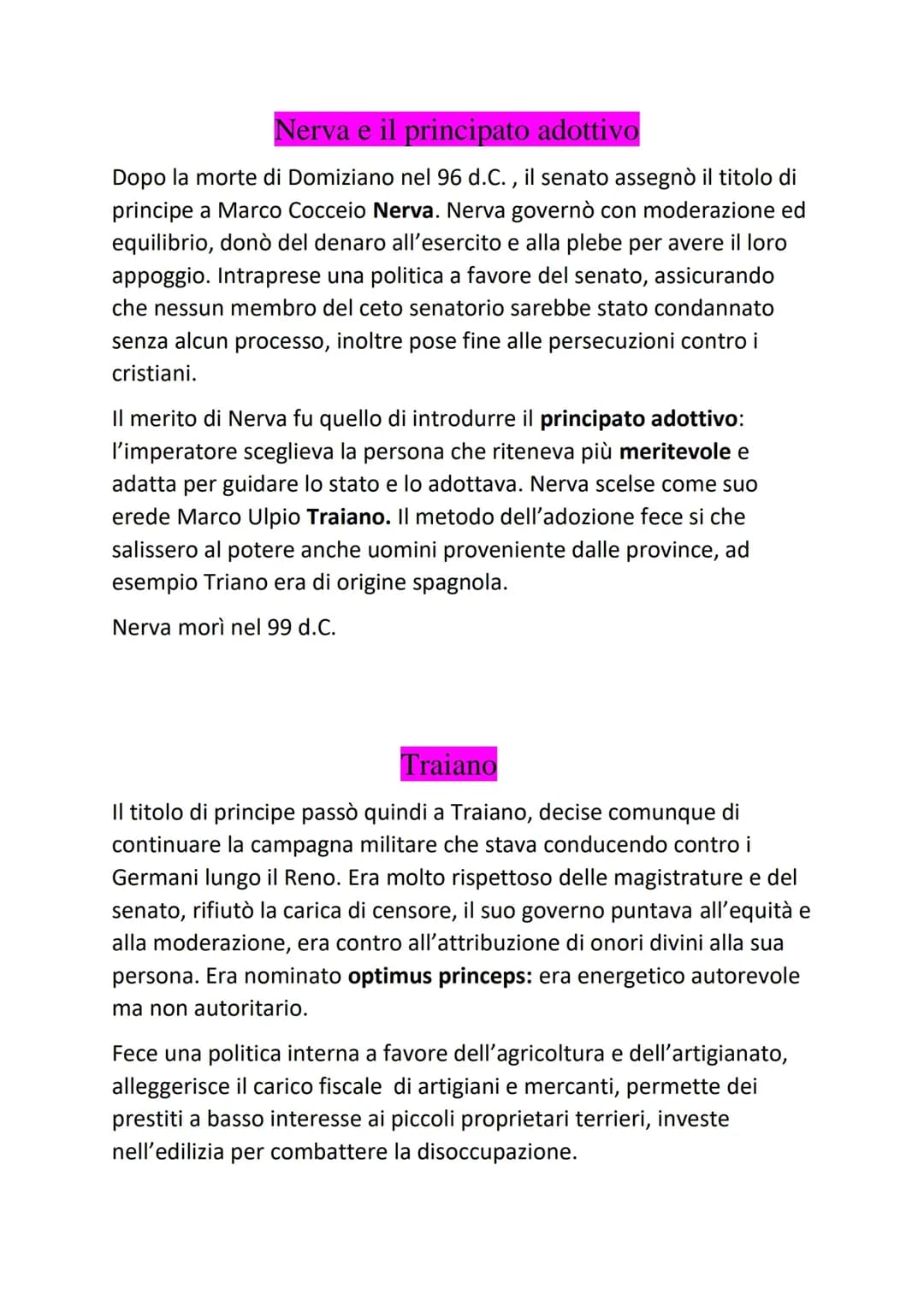 Il principato adottivo, la dinastia dei Severi, l’anarchia militare, Costantino, la caduta dell’impero d’occidente