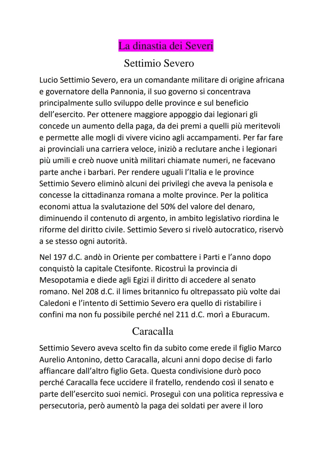 Nerva e il principato adottivo
Dopo la morte di Domiziano nel 96 d.C., il senato assegnò il titolo di
principe a Marco Cocceio Nerva. Nerva 