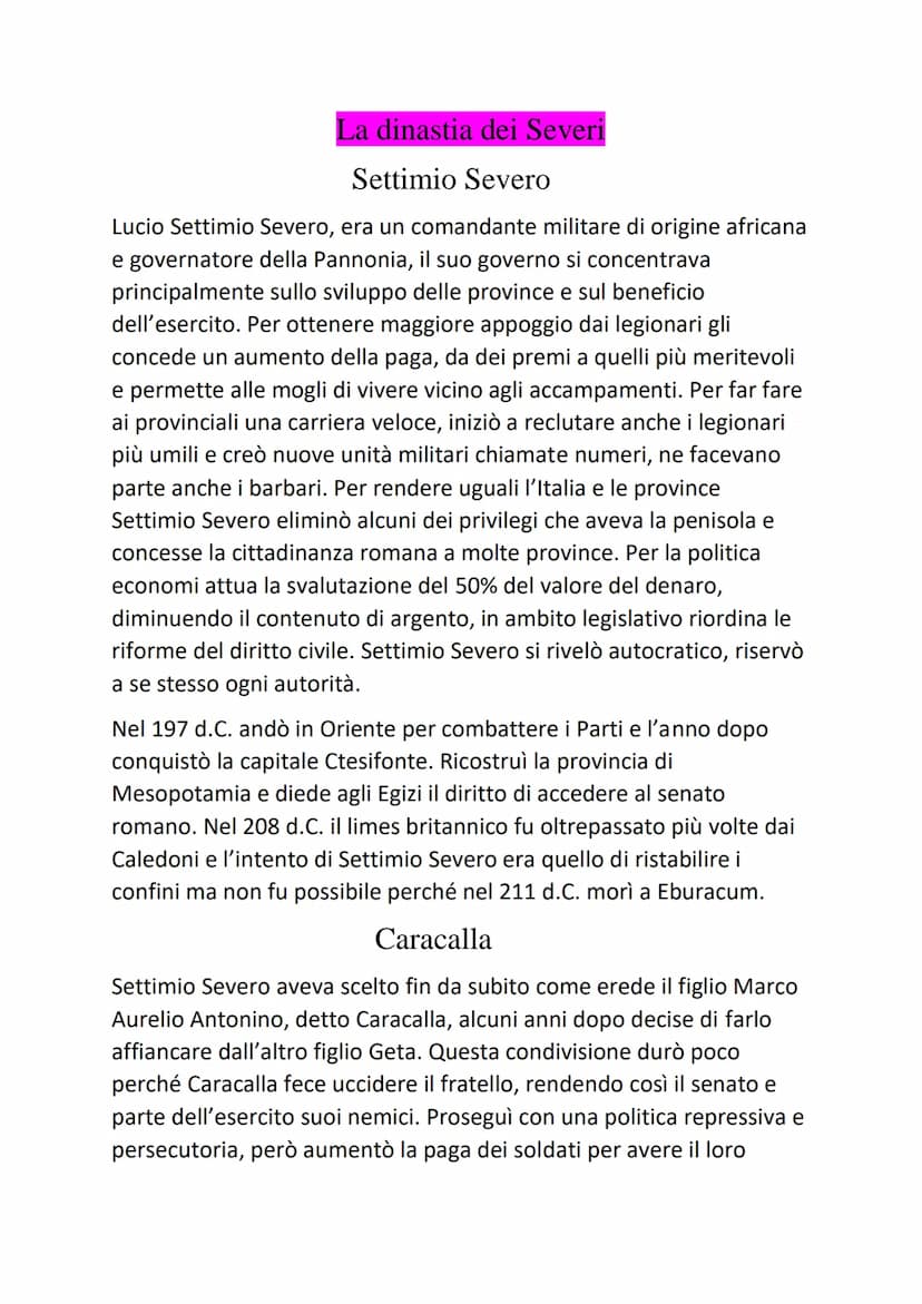 Nerva e il principato adottivo
Dopo la morte di Domiziano nel 96 d.C., il senato assegnò il titolo di
principe a Marco Cocceio Nerva. Nerva 