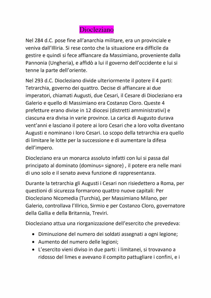 Nerva e il principato adottivo
Dopo la morte di Domiziano nel 96 d.C., il senato assegnò il titolo di
principe a Marco Cocceio Nerva. Nerva 