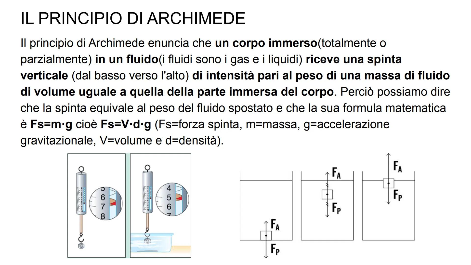 spinta di Archimede
forza peso
forza peso
IL PRINCIPIO DI
ARCHIMEDE
F₁
Fp
FA
F₁
Le
FA
Fp
V₂ La pressione fisica
La pressione fisica è una gr