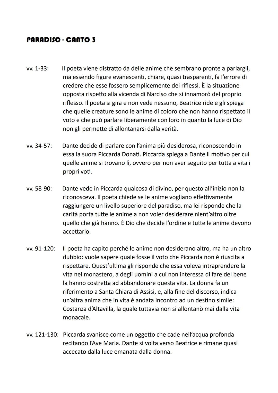 PARADISO - CANTO 3

vv. 1-33:
Il poeta viene distratto da delle anime che sembrano pronte a parlargli,
ma essendo figure evanescenti, chiare