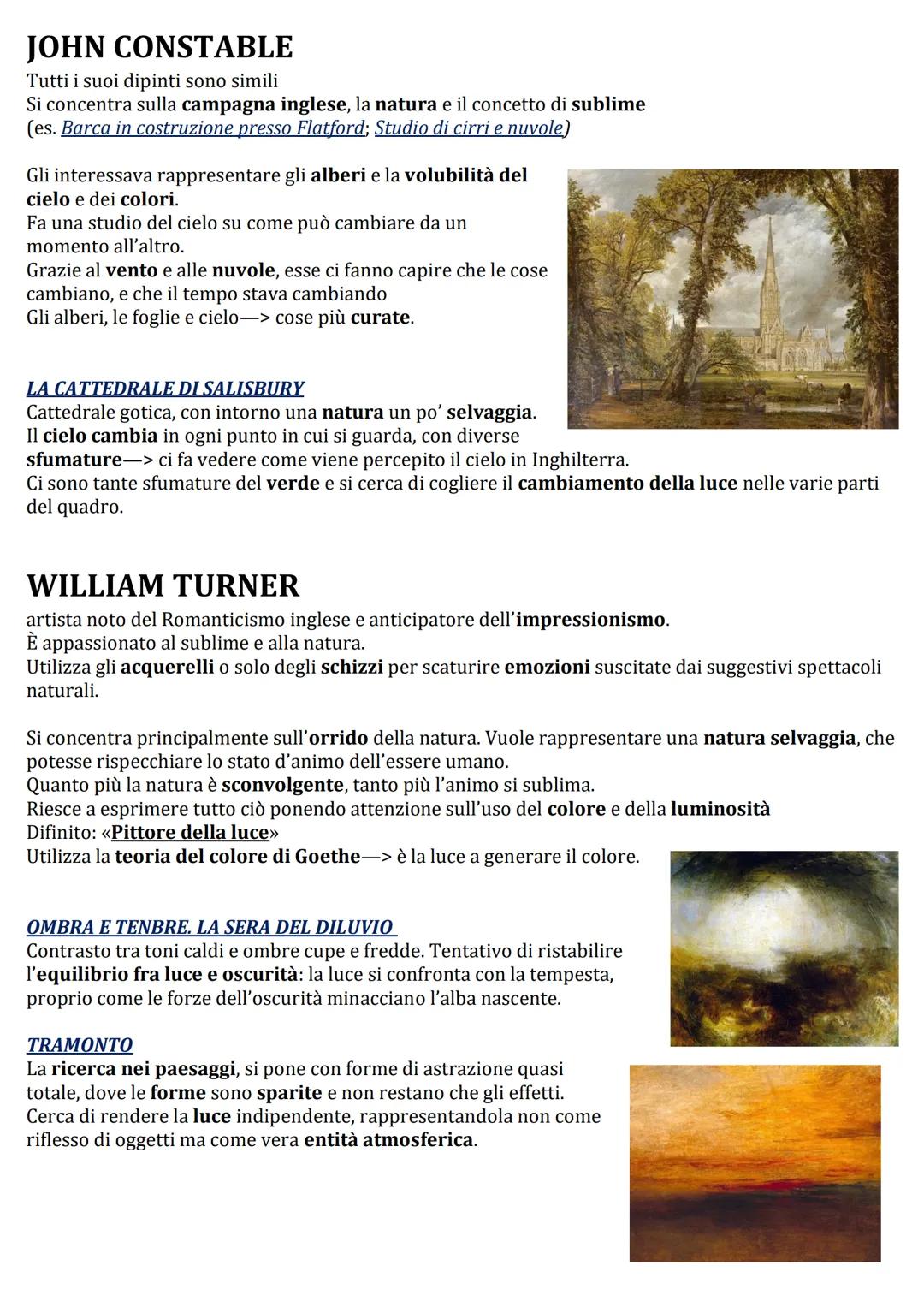 # Romanticismo

*   Intento del pittore Romantico: Suscitare sentimento, coinvolgere l'osservatore andando a
toccare il suo animo, tramite l
