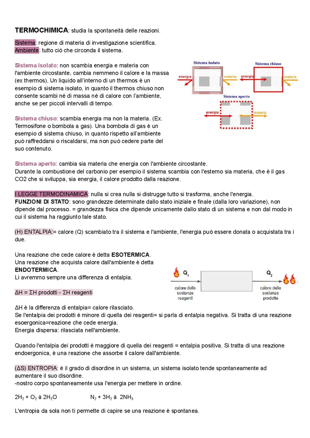 Termodinamica e Cinetica chimica