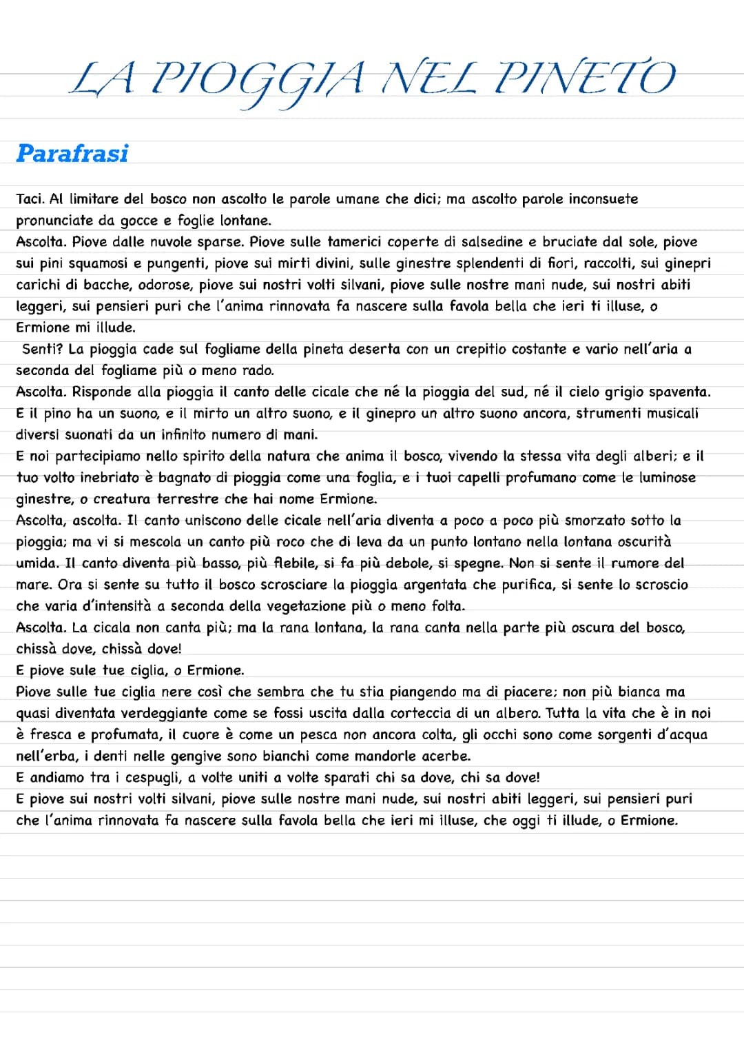 La pioggia nel pineto 